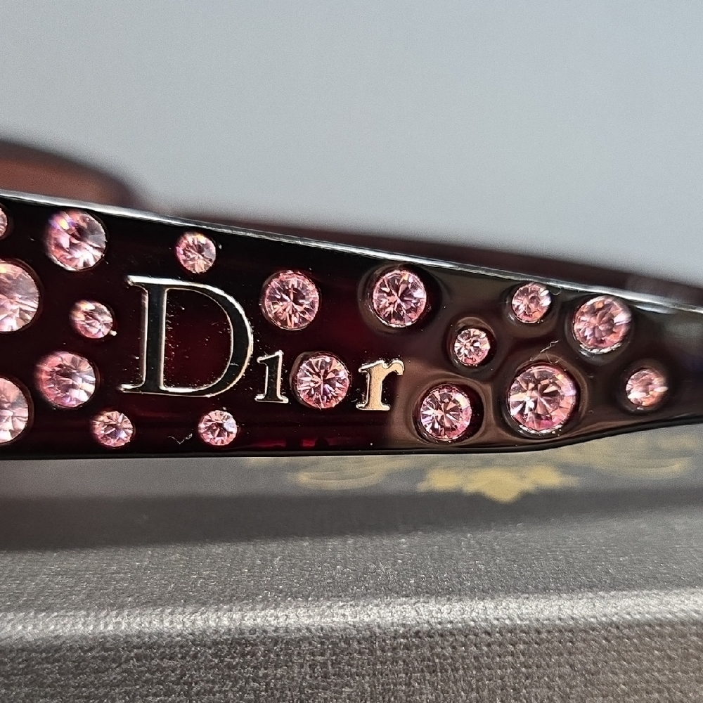 Dior Women's Sunglasses - Dark Brown with Pink Accents - Picture 13 of 15
